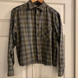 Urban Outfitters Cropped Checked Shirt